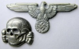 Waffen SS Officers Visor Cap Eagle and Skull, German WWII