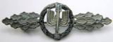 Luftwaffe Silver Long Range Night Fighter Flight Clasp, German World War II