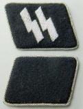 Pair of German WWII Waffen SS Officers Collar Tabs