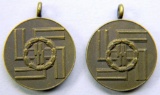 Two (2) German WWII Waffen SS Miniature 8-Year Long Service Decorations