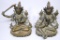 Pair of Nepalese Matching Bronze Hindu Figures, Manjushri Bodhisattva and Tara