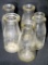Grouping of Five Half Pint PA and NJ Glass Milk Bottles