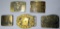 Five Brass Belt Buckles, Vintage PIeces