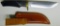Smith and Wesson Hunting Knife with Brown Leather Scabbard