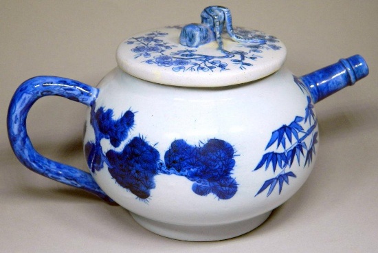 Blue and White Porcelain Teapot