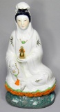 Vintage Quan Yin Chinese Buddha Porcelain Statue