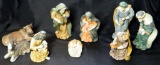 Christian Nativity Set Pottery Figures