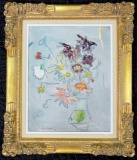Sterling Strauser Floral Painting, Signed and Framed, O/B