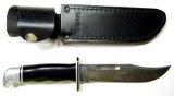 Buck 199A Hunting Knife and Black Leather Scabbard