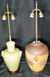 Grouping of Two Decorative Vintage Asian Table Lamps