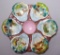 Oyster Plate Painted with Marine Life and Shore porcelain marked 765