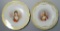 Pair of Limoges LR&L Decorative Plates with Ladies Portraits