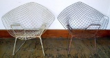 Pair of MCM Bertoia Diamond Wire Chairs by Knoll