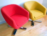 Pair of MCM Edward Axel Roffman Pod Lounge Chairs