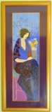 Itzchak Tarkay Serigraph Woman Sitting, Signed, Numbered, Framed