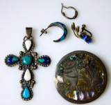 Mexican and Sterling Silver Pieces of Jewelry Lot