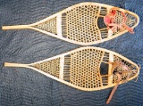 Pair of Vintage Wooden Snowshoes