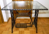 SINGER Sewing Machine Glass-top Table