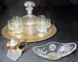 Estate Found Glass Grouping, Cocktail Set