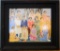 Roberto Parrilla Family Portrait Painting, Framed, Signed, Titled