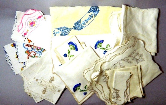 Lot of Hand Stitched Cloth Napkins