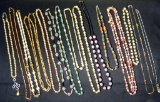 Large Collection of Costume and Fashion Jewelry Necklaces