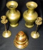Grouping of Metal and Brass Decorative Pieces