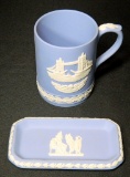 Two Pieces of Wedgwood, Mug and Trinket Tray