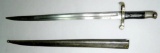 Portuguese M1885 Kropatschek Rifle Bayonet with Metal Scabbard