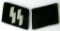 Pair of German WWII Waffen SS Officers Collar Tabs