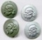 (4) German WWII Waffen SS Totenkopf Uniform Tunic Buttons