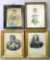Grouping of Four Framed Miniature Artworks