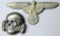German WWII Waffen SS Officers Visor Cap Eagle & Skull