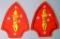 (2) USMC WWII 2nd Marine Corps Division Shoulder Patches