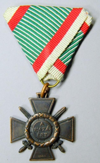 German Austrian WWII 1943 A Haza-Ert Combat Cross With Swords