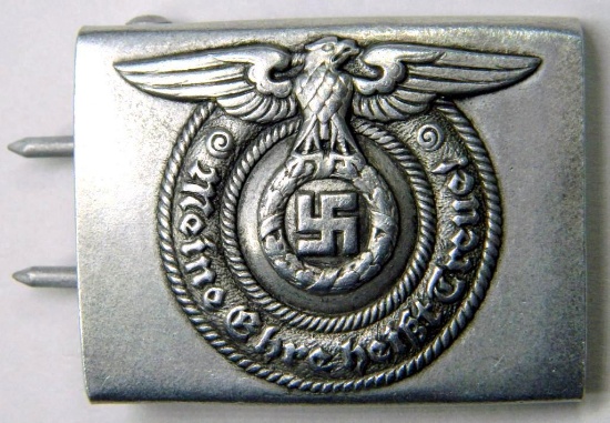 Nazi WW II Waffen SS Schutz Staffel EM Belt Buckle