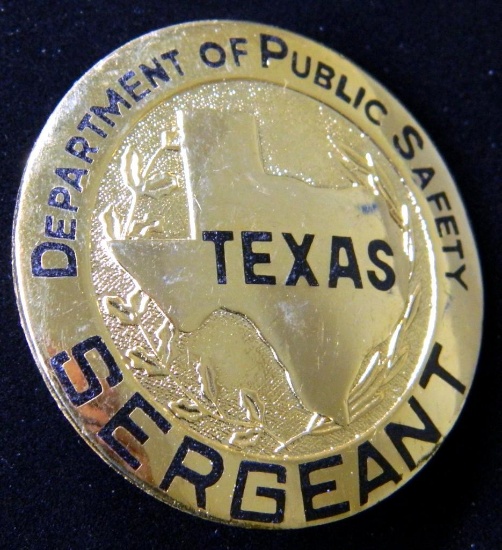 Obsolete Texas Department Of Public Safety Sergeant Police Law Badge