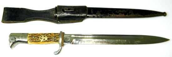 German Police Bayonet & Scabbard with Belt Frog, WWII