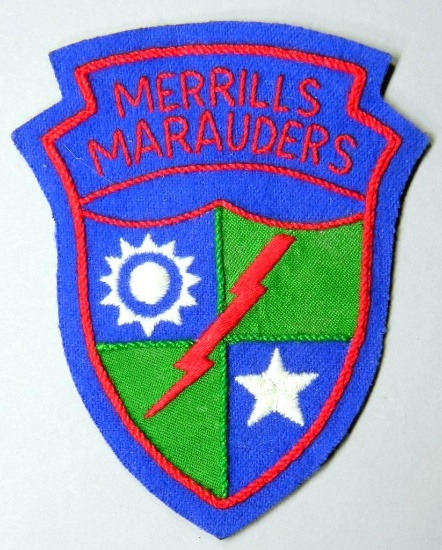 US WWII Merrills Marauders CBI Shoulder Patch