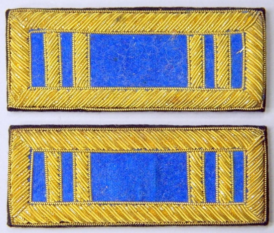 Pair of US Civil War Union Army Captain Officers Shoulder Boards