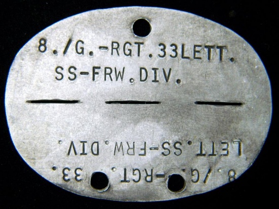 SS German Dog Tag