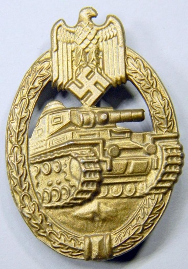 German Army Wehrmacht Bronze Tank Assault Badge