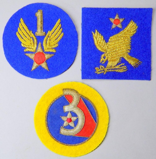 USAAF WWII 1st, 2nd, 3rd Army Air Force Bullion Shoulder Patches