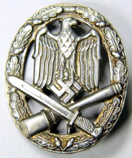 WW2 Army Wehrmacht Silver General Assault Badge