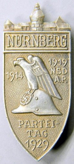 German WWII NSDAP 1929 Nurnberg Partei-Tag Badge