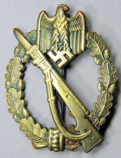German WWII Army Wehrmacht Bronze Infantry Assault Badge