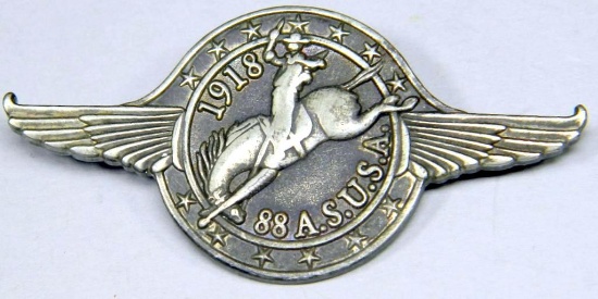 US WWI AEF 1918 88th Aero Service USA Squadron Badge