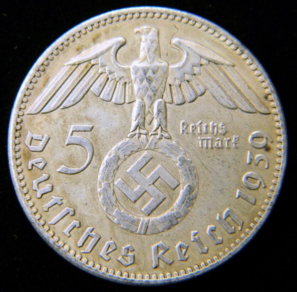 3) German WWII Chancellor Paul von Hindenburg 5 Mark Coins | Guns &  Military Artifacts Militaria | Online Auctions | Proxibid