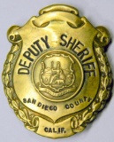 Obsolete San Diego County California Deputy Sheriff Police Department Law Badge