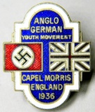 German Anglo British WWII 1936 Youth Movement Lapel Badge